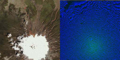 Immagine satellitare del vulcano Cotopaxi e sua altezza